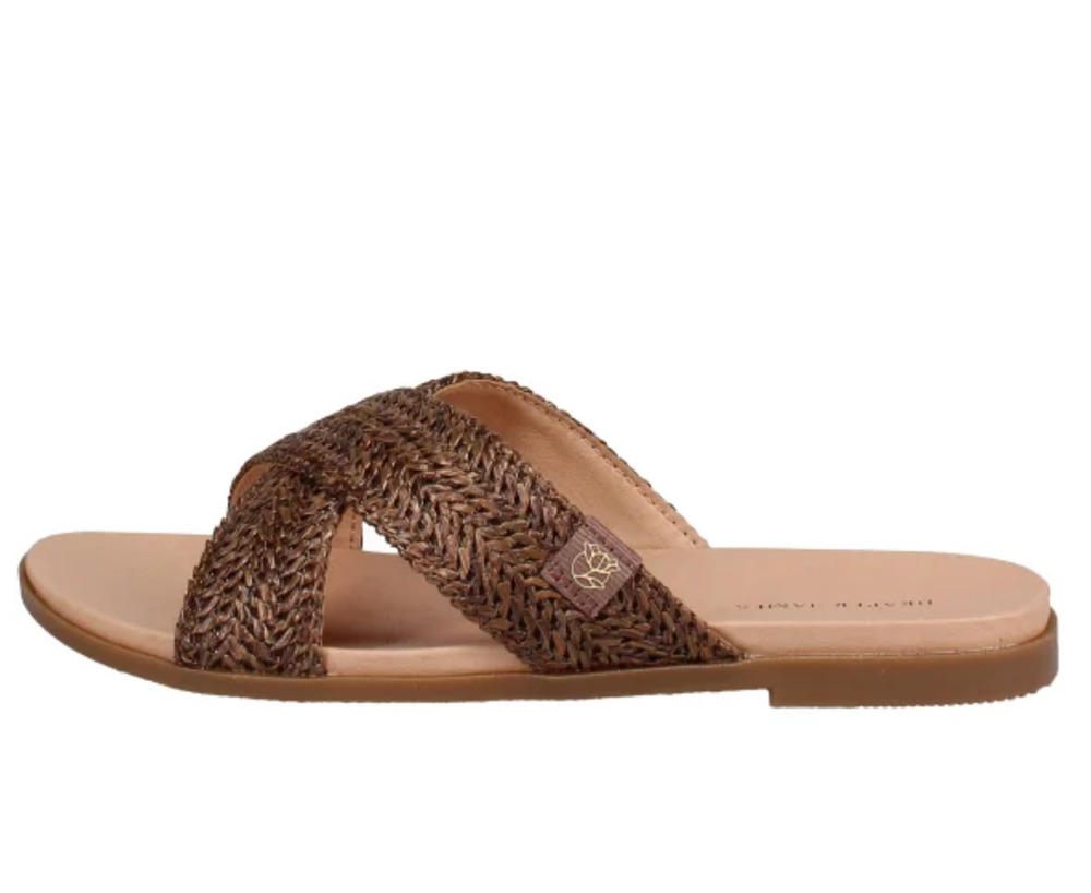 Draper James Women's Alex Raffia Brown Crossed Strap Sandals Size‎ 9